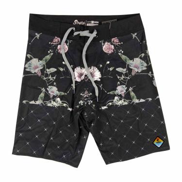 Imagem de Bermuda Praia Elastano Diamond Colors WSS Flowers Black