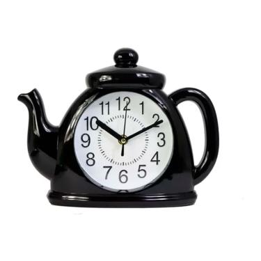 Imagem de Relógio de Parede Analógico Decorativo Para Cozinha Modelo Chaleira