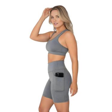 Imagem de Bermuda Fitness Feminina Com Bolsos Laterais-Feminino