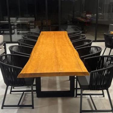 Imagem de Mesa de Jantar 3,00m Madeira Maciça Pequiá Borda Orgânica Live Edge pa