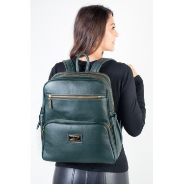 Imagem de Mochila grande de couro liso Zooey