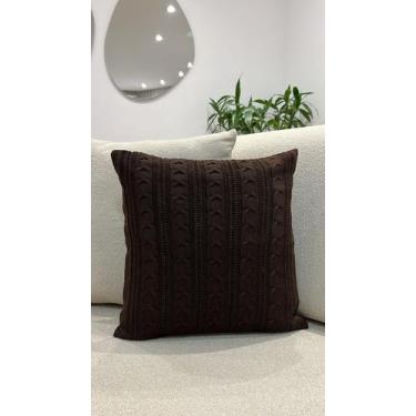 Imagem de Capa De Almofada Tricot 45x45 Decorativa Sofa Trico Madrid - Calu Tric