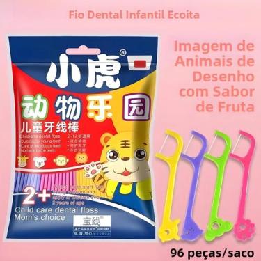 Imagem de Fio Dental Colorido Infantil Em Tubo, Palito Interdentário Ortodôntico