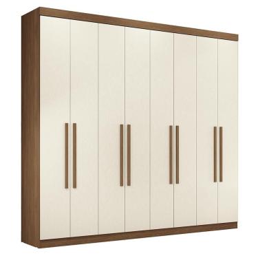 Imagem de Guarda Roupa Casal Master New 8.4 8 Portas 4 Gavetas MDP Jatobá-Areia Santos Andirá