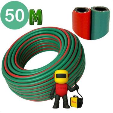 Imagem de Mangueira De Solda Dupla 5/16 Pol 50 Metros - Ibirá PT 300 Vermelha e 