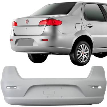 Imagem de Parachoque Traseiro Siena 2008 2009 2010 2011 Preto Liso - Dts