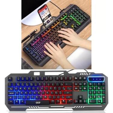 Imagem de Teclado Gamer Semi-mecânico RGB Led Retroiluminado BM-T05, Teclado Gam