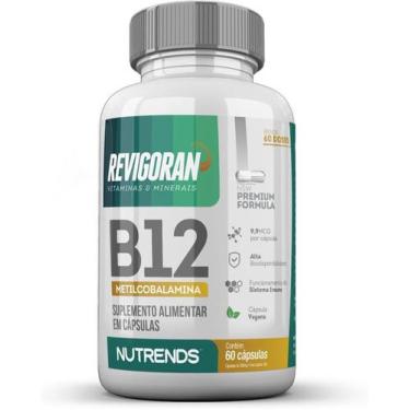 Imagem de Vitamina B12 Metilcobalamina 414% Nutrends 60 doses Revigoran sem Sabo