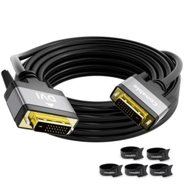 Imagem de Cabo DVI-D Dual Link Conable 1080P 7,6 m para monitor de PC preto