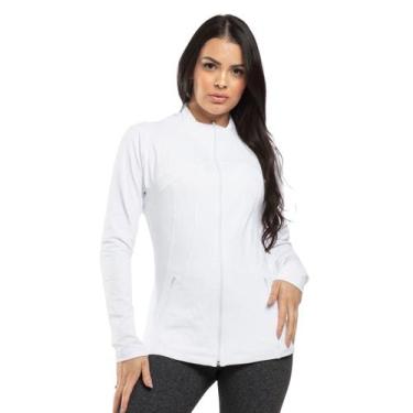 Imagem de Jaqueta Feminina Esportiva Gola Alta Best Fit Azure Original - BRANCO 