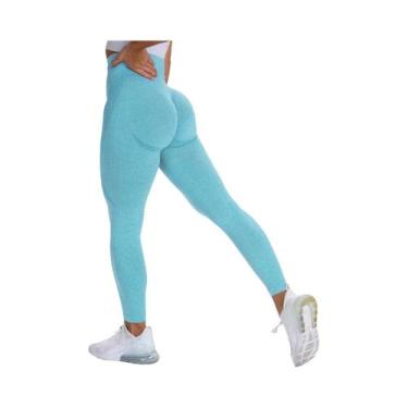 Imagem de Leggings Sem Costura De Cintura Alta Para Mulheres, Roupas De Fitness 