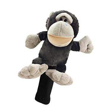 Imagem de Fancyes Capa protetora de madeira para cabeça de taco de golfe para tacos de golfe para presentes de aniversário, Orangotango