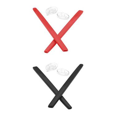 Imagem de Mryok Bocal de substituição para óculos de sol Oakley W Square Wire, Vermelho e preto, One Size