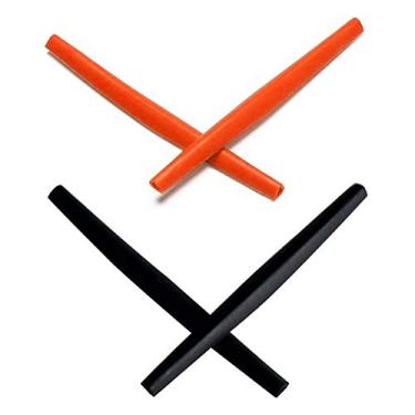 Imagem de Mryok Meias de substituição para óculos de sol Oakley C Wire 1.0 – Opções, Laranja e preto, One Size