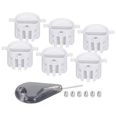 Imagem de Copo redondo de corda de pé, slot de plugue de cauda de alta qualidade conveniente e prático para prancha de surf(Branco)