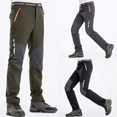 Imagem de Tingpai Calça de caminhada masculina escalada ao ar livre Trekking camping Fina solta casual esportes bolsos com zíper Calça de secagem rápida