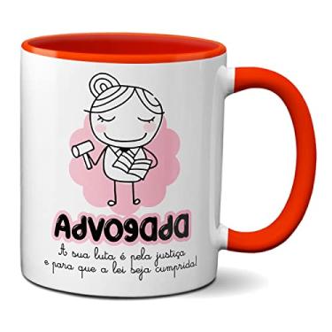 Imagem de Caneca Advogada Lutar Pela Justiça Para A Lei Ser Cumprida (Vermelha)