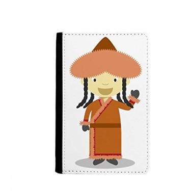 Imagem de Capa carteira Smile Overcoat Mongólia com desenho de passaporte Notecase Burse porta-cartões