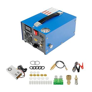 Imagem de Chusui Compressor de ar de alta pressão 4500psi com barômetro portátil inteligente PCP bomba de compressor de ar ao ar livre bomba inflador de pneu de carro CX