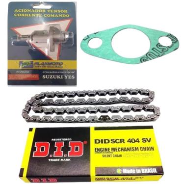 Imagem de Kit Corrente Comando + Acionador Corrente + Junta Yes 125
