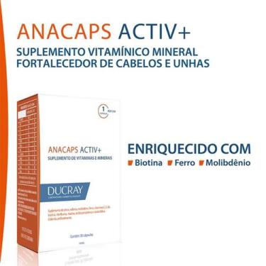 Imagem de Anacaps Activ+ Ducray Vitamina Cabelos E Unhas 30 Capsulas