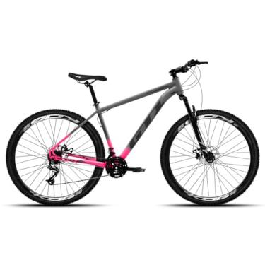 Imagem de Bicicleta Aro 29 GTI Roma 24 Marchas Freio a Disco Suspensão 80mm,15,Rosa Degradê Cinza