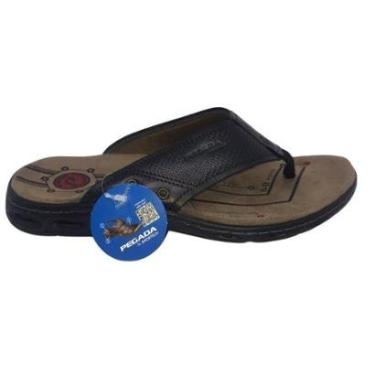 Imagem de Chinelo Pegada Anilina Couro Preto - 40954-Masculino