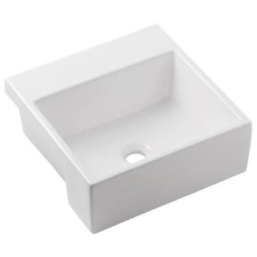 Imagem de Kit 2 Cubas de Semiencaixe 410x410 com Mesa Loft Q2 Incepa Branco