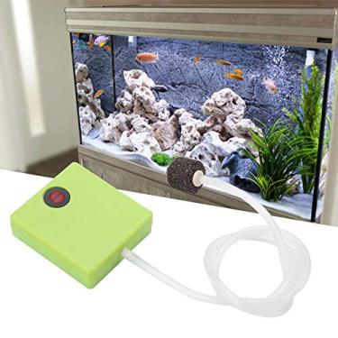 Imagem de Aquário Portátil Seco a Pilhas Tanque de Peixes Bomba de Ar Aerador Oxigênio Com Pedra de Ar Verde para Pesca
