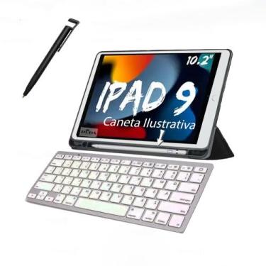Imagem de Capa Smart + Teclado Para Pad 9 ª Geração 10,2 + Pelicula - Duda Store