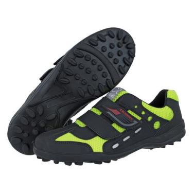 Imagem de Sapatilha Ciclismo Trilha Bike Pedal Sapatênis Crshoes 9000, Verde, 44