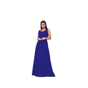 Imagem de Vestido Feminino Longo Ajuste Na Cintura De Alcinha Moda Verão Amament