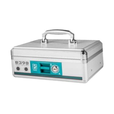 Imagem de Caixa de Dinheiro com Chave de Bloqueio Caixa de Dinheiro Organizador Caixa de Bloqueio Cofre Bandeja de Dinheiro Cofrinho para Guardar Dinheiro