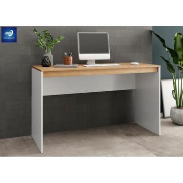 Imagem de Oferta Escrivaninha Office Moderna Ampla - O Baratissimo, Branco com L
