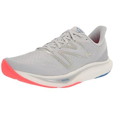 Imagem de New Balance FuelCell Rebel V3 Tênis de corrida masculino, Alumínio claro/vermelho elétrico/cobalto, 7.5 Wide