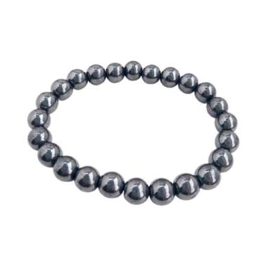 Imagem de Pulseira em Pedra Natural Hematita 8mm masculina e/ou feminina - Encan
