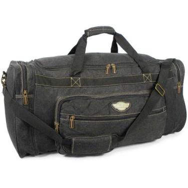 Imagem de Bolsa de Viagem Lona Reforçada 75l Denlex DLSA0137, Preto
