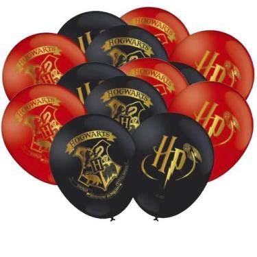 Imagem de 25un Balões Bexigas numero 9" decoração festa Harry Potter - festcolor