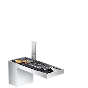 Imagem de AXOR Torneira para pia de banheiro MyEdition Avantgarde com 1 alça e 15 cm de altura cromada, 47012001