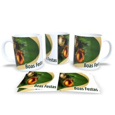 Imagem de Canecas de Porcelana Personalizadas Natal - Estampa Sublimada, Mod.6