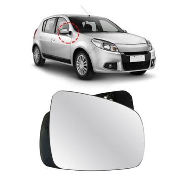 Imagem de Lente Retrovisor Renault Sandero / Logan 2010 a 2014 Duster 2011 a 201