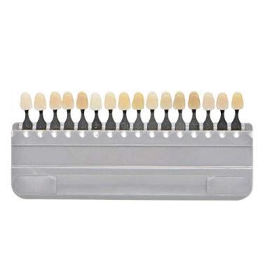 Imagem de Tabela de cores dental com 16 guias de sombra digital comparador de cor de dente