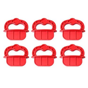 Imagem de RLECS 6 peças Gap Deck Board Espaçador Guia Vermelho 1/10.2 cm Portátil Deck Board Jig Rings para Pressão Tratada, Composto, PVC, Prancha, Ferramenta de Decking de Madeira