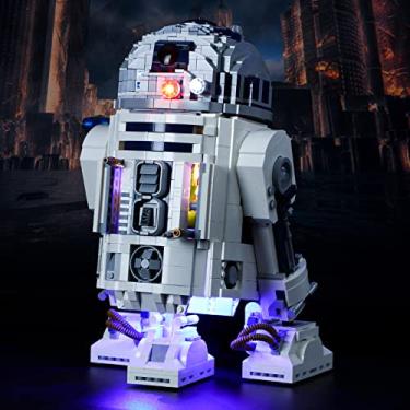 Imagem de Vaodest LED Light for Lego R2-D2 75308 Model,Design and Configuration Compatible with Model 75308 (LED Light Only, Not Building Block Kit)