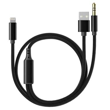 Imagem de IVSHOWCO Cabo de Áudio de Carregamento para Iphone Apple Mfi Certificado], Lightning para Fone de Ouvido de 3,5 Mm Aux Jack Cabo Trançado de Nylon Funciona com Estéreo de Carro/Alto-Falantes/Fone de O