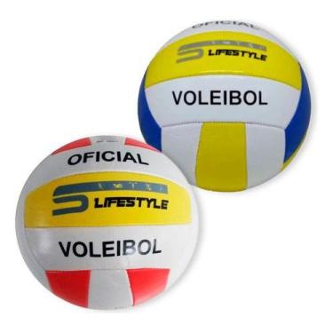 Imagem de Bola Vôlei Oficial Quadra Praia + Bomba Ar - BOLABOMBA