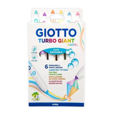 Imagem de Caneta Hidrográfica Giotto Turbo Maxi Pastel C/6 Cores F431000