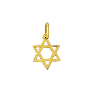 Imagem de Pingente Estrela de Davi 10 milímetros Ouro 18K Mini K020 - Usa Joias