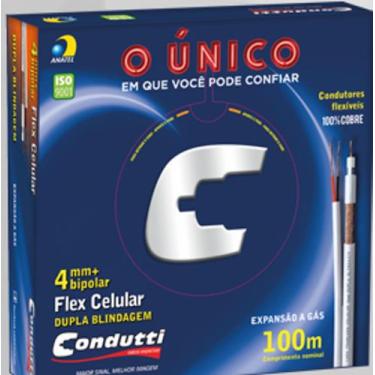 Imagem de Cabo Coaxial 4mm+Alimentação Dupla Blindagem para Câmeras - CONDUTTI