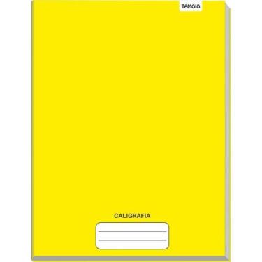 Imagem de Caderno de Caligrafia Capa Dura Liso 48 Folhas Brochurão Amarelo - Pac